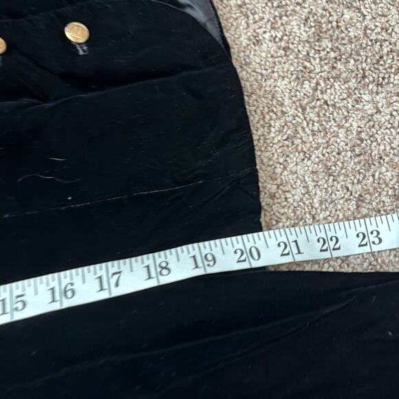 VTG Herman Geist Peter Pan Black Velvet Gold Lace Sz 6 Vintage - Picture 8 of 9